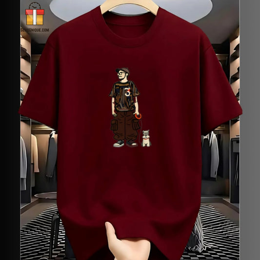 Drop Shoulder T Shirt - Makuta Marron