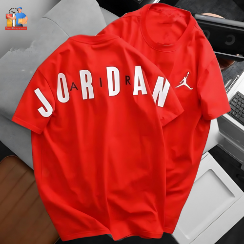 Drop Shoulder T Shirt – Jordan Red